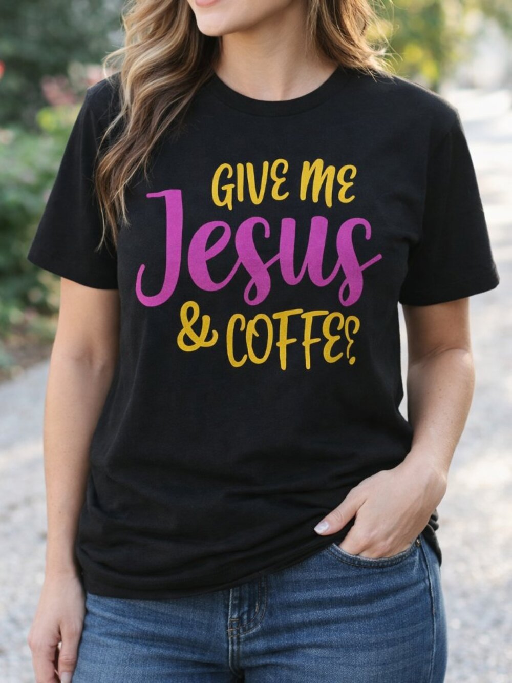 BUNDLE 2 for  $24 Give me Jesus & Coffee T-shirt, size Medium (Unisex)